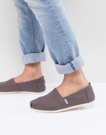 Toms Classic Espadrilles Canvas Sive - Muške Cipele | 41507PZYK